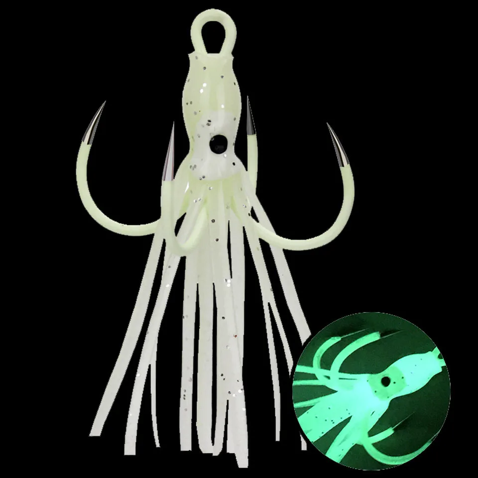 WALK FISH 1 шт. приманка для рыбной ловли светящаяся Ночная четырехсторонняя