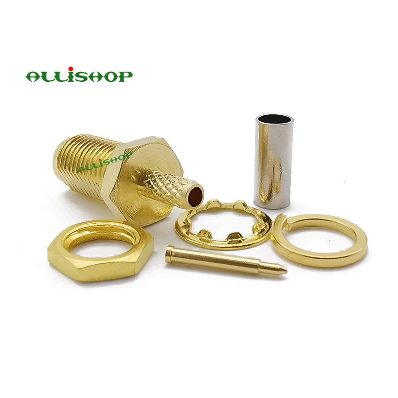 ALLiAHOP RP SMA гнездо Гайка RF коаксиальный разъем обжимной для RG316 RG174 LMR100 кабель прямой