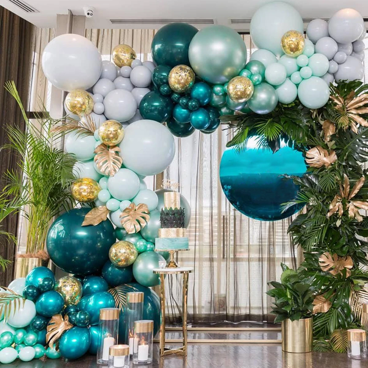 

Jungle Green Balloons Garland Arch Kit Happy Birthday Party Decoration Kids Baby Shower Jungle Party Supplies Baloon