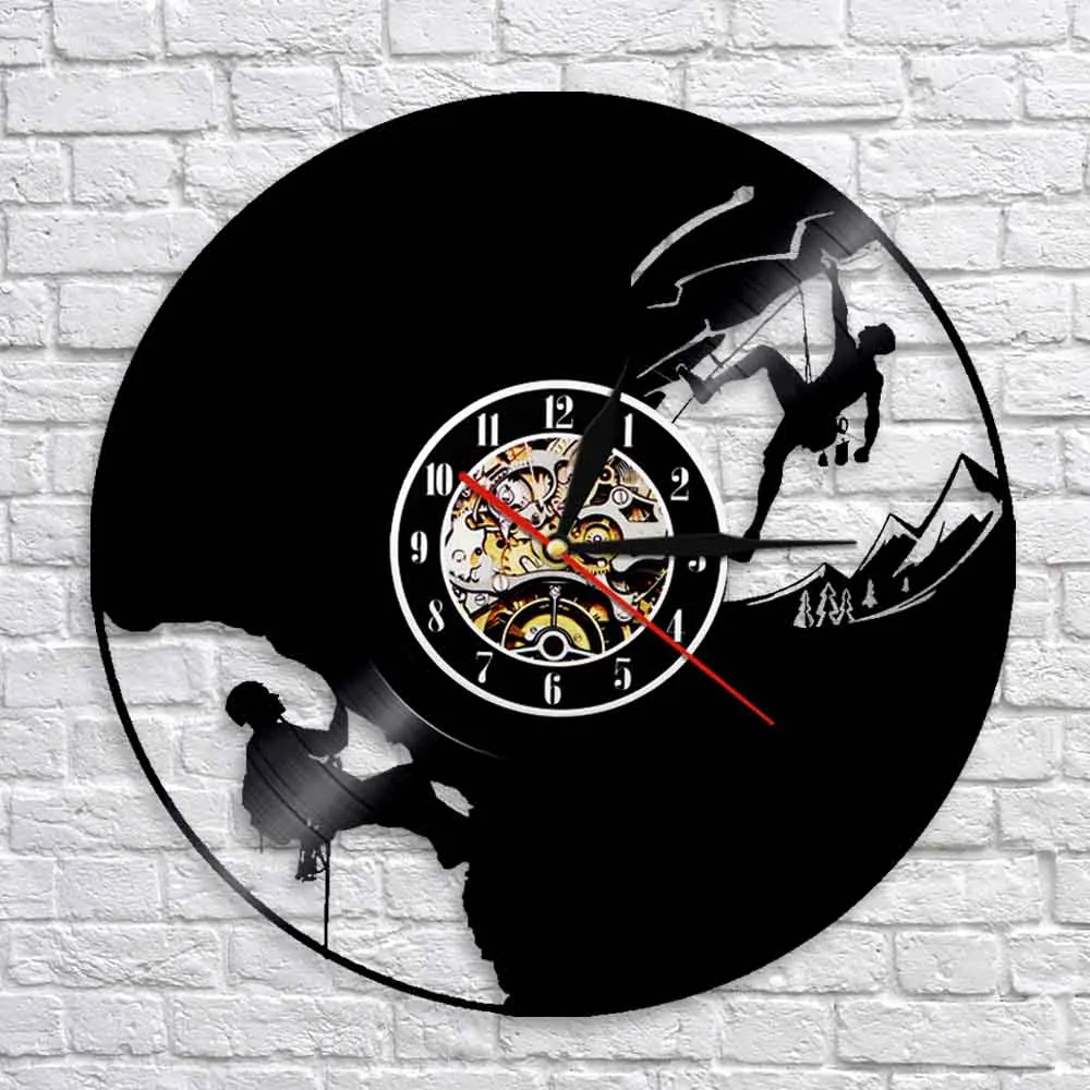 Настенные часы с виниловой пластинкой для экстремальных видов спорта альпинизма