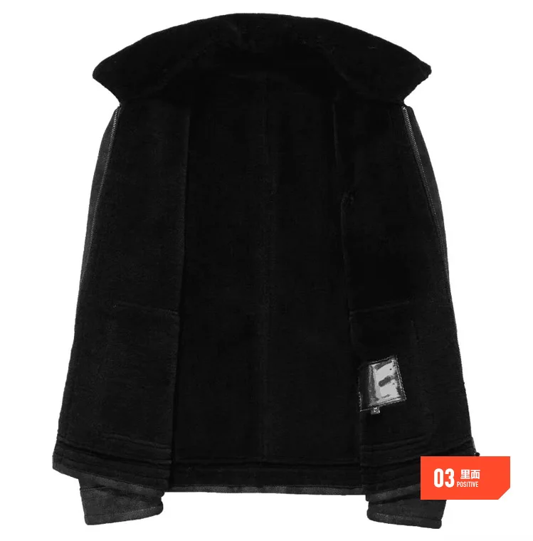 2021 для мужчин из натуральной овчины кожаная куртка с шерстяной подкладкой внутри