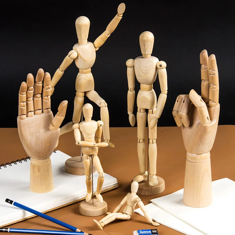 Европейский самодельный 3D Деревянный шарнир искусственная модель Украшение