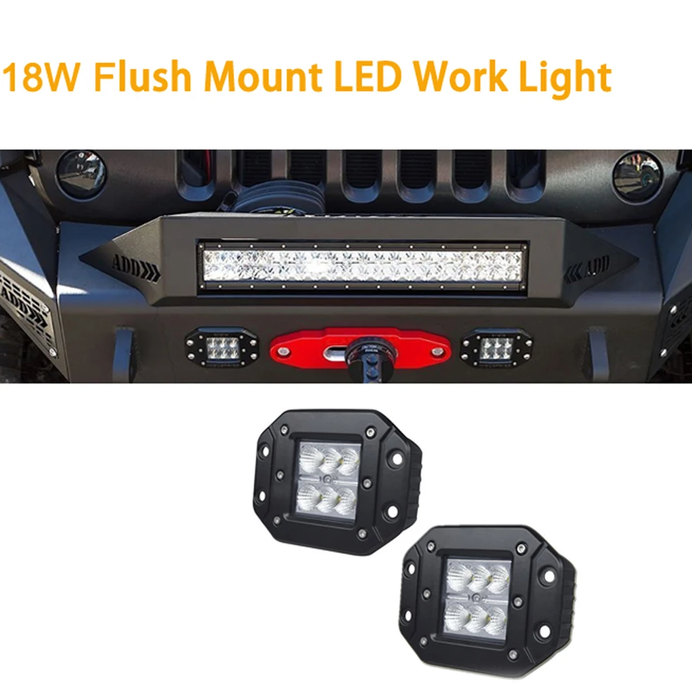 Светодиодный рабочий светильник 18 Вт задний противотуманный 12 в 24 В для 4X4