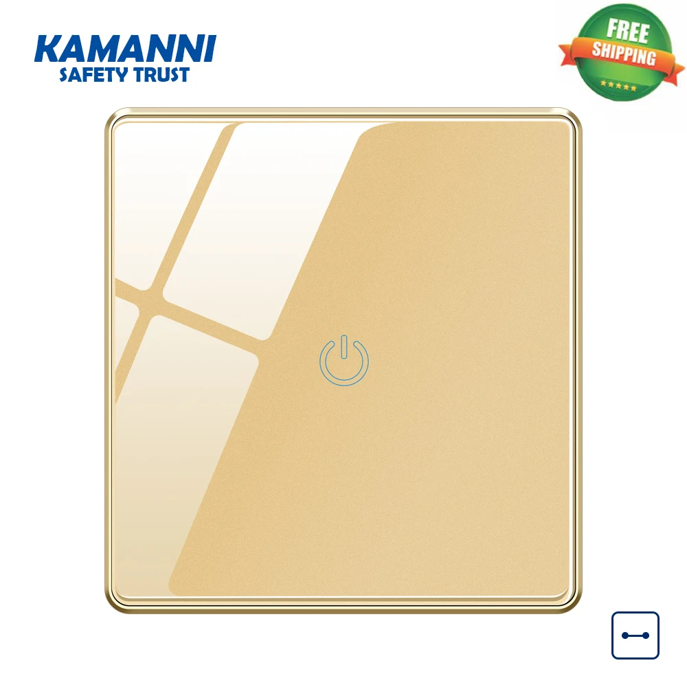 

Kamanni Touch On Off Switch Black/Gold/White/Green 4 Colors 1 Gang 1 Way Switches 1/2/3/4 Gang 1/2 Way Glass Panel Touch Switch