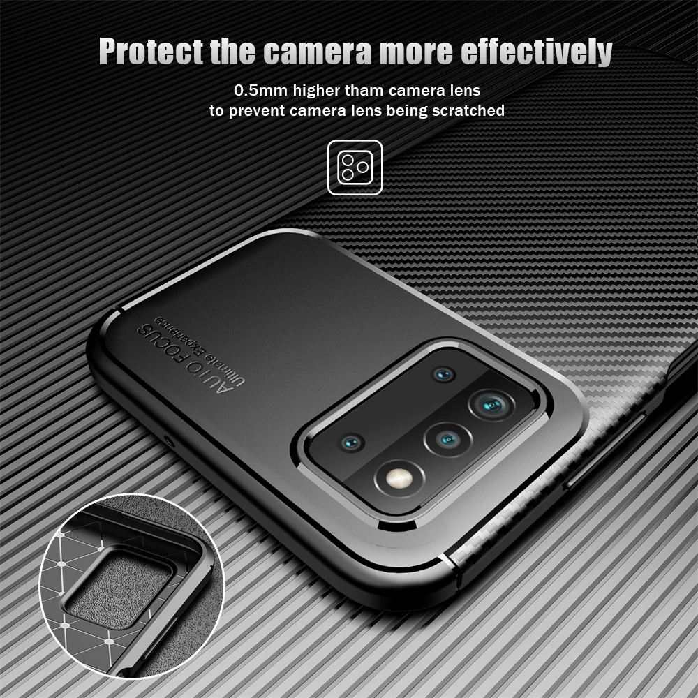 

UFlaxe Soft Phone Case for Samsung Xcover 5 Pro Carbon Fiber Texture Shockproof Cover Galaxy Jean 2 Wide 4 F41 F52 F62 JK
