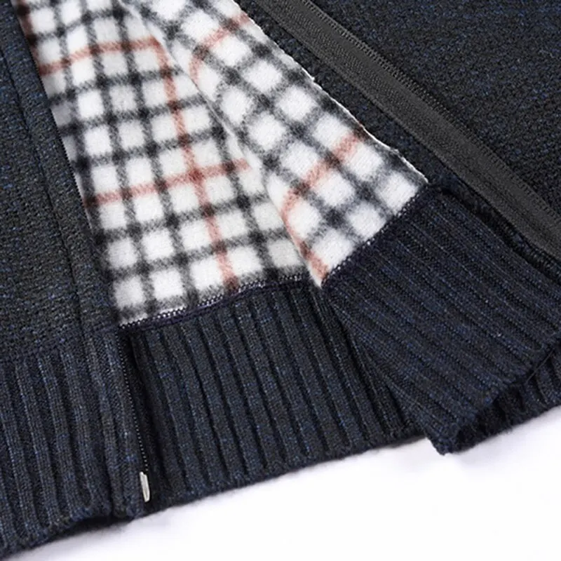 

Factory Price Autumn Men Patchwork Wool Cardigan Sweater Jumper Men Winter Striped Pocket Knitted Outwear Coat Men Sweatercoats