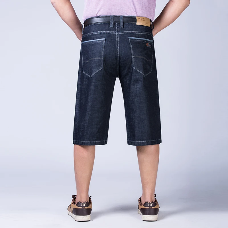30-52 Plus Size 2021 Summer High Quality Men Baggy short Pants  Male Casual Denim Fashion Mens Knee lenght Jeans Trousers Street