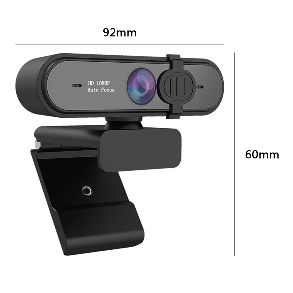 

USB 1080P HD Webcam 360 Degree Rotation Auto Focus Web Camera Built-in Mic With Privacy Protection Cover For PC Laptop