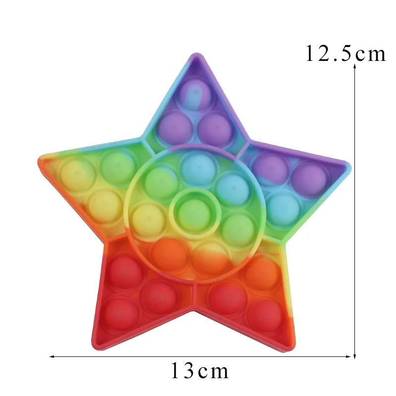 

Push Bubble Colorful Reliver Stress Toys Children Adult Sensory Toy Decompression Fidget Toy Rainbow Simple Dimple Gift