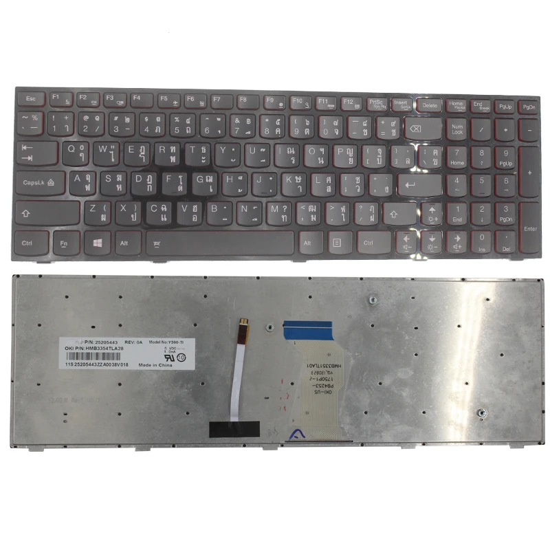Новая клавиатура для ноутбука Lenovo Y590 Y500 Y510P тайская Клавиатура с подсветкой|laptop