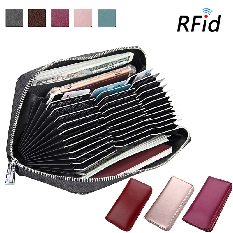 Кошельки из натуральной кожи с рчид для женщин бумажники несколькими