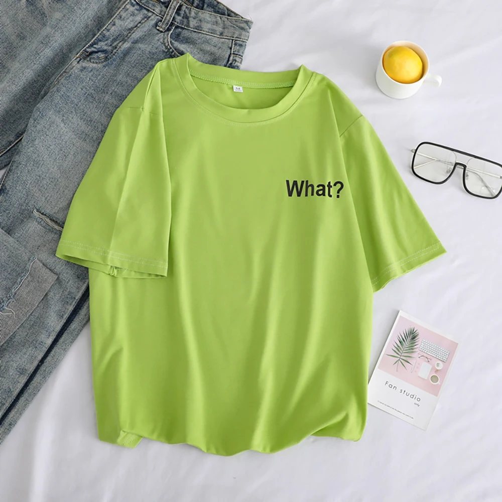 Женская футболка с принтом зеленая коротким рукавом Повседневная Свободная