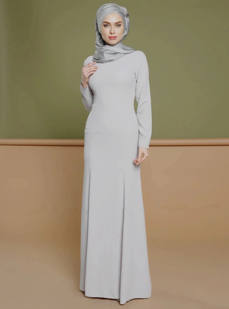 Мусульманское Модное Длинное платье из двух частей с вышивкой Eid Mubarak Robe Abayas для