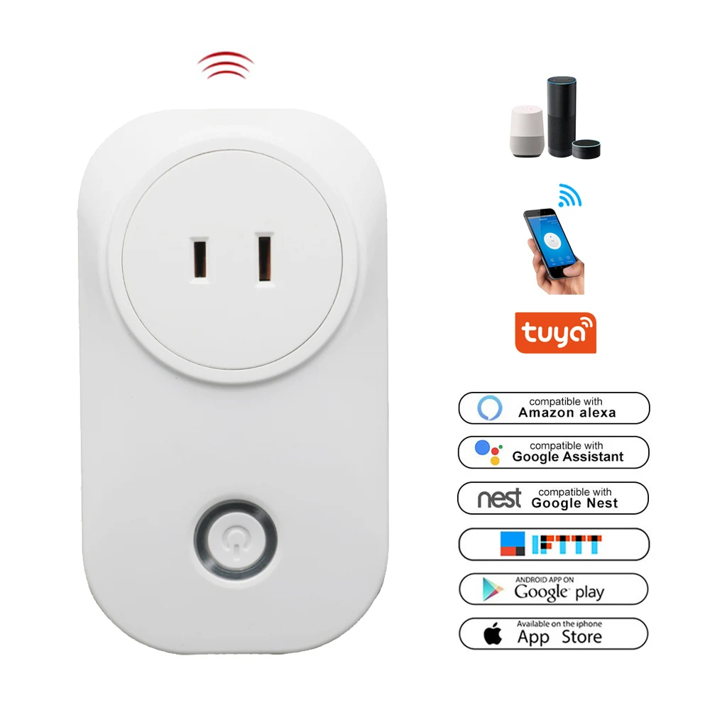 

Смарт-розетка Doingwell TUYA с Wi-Fi, 10 а, с таймером и голосовым управлением