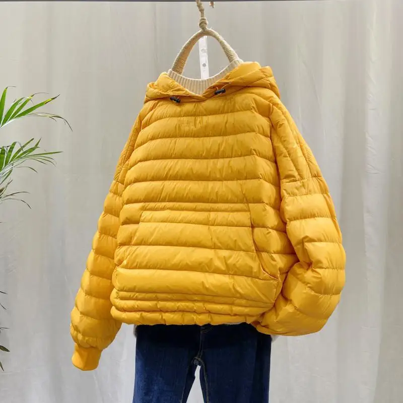 

New Pullover Hooded Cotton-padded Jacket Women Autumn Winter Short Light Loose Fashion Korean Cotton Coat