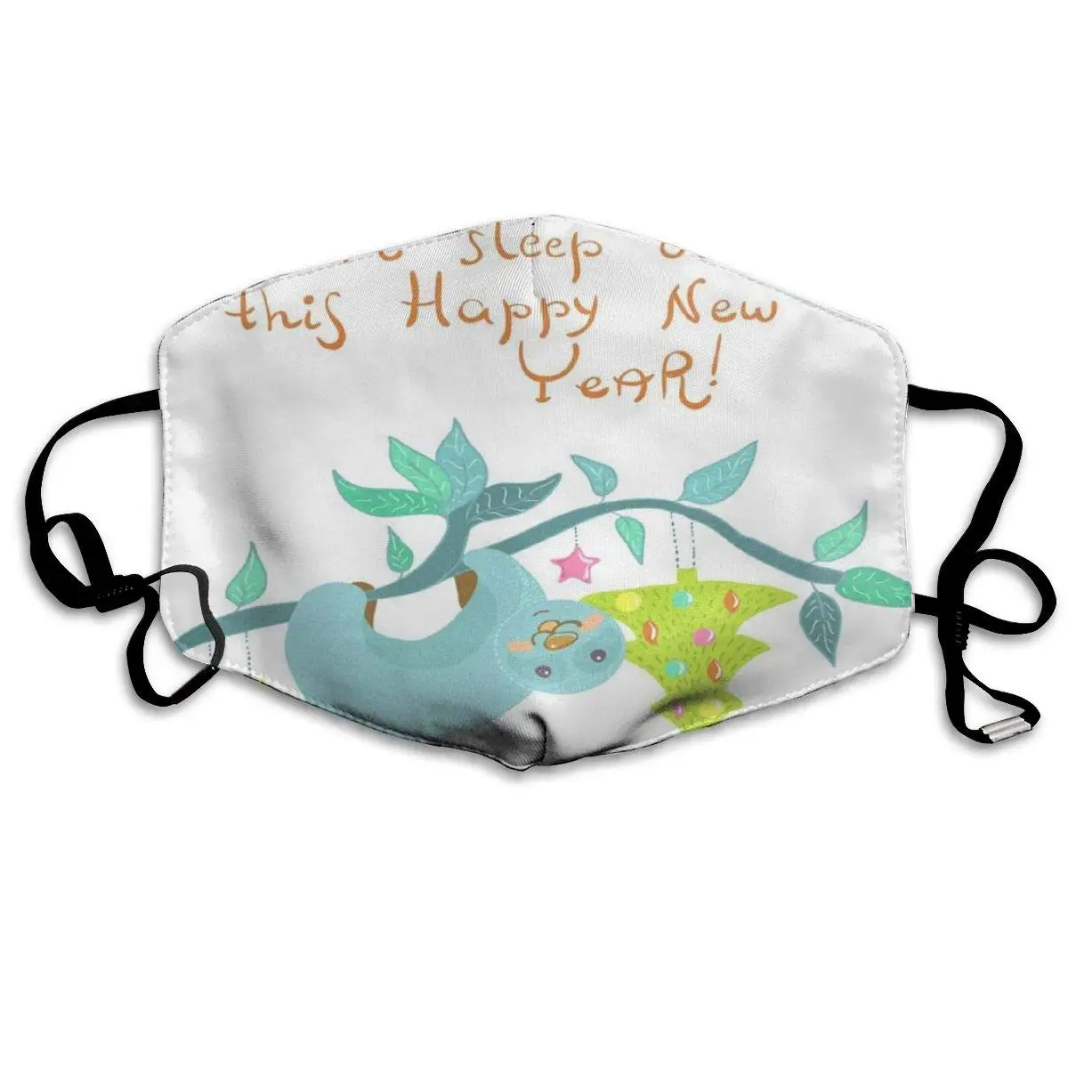 

Face Mask Black Cat Lies On The Christmas Ornaments Decorat Special Cycling Half Face Earloop Nose Mask for Boys