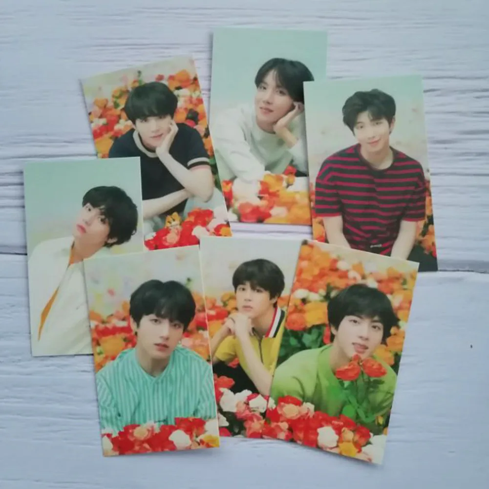 Оптовая продажа ломо-карта 7 шт. Kpop Bangtan Boys Love Yourself Постер для фотографий мальчиков