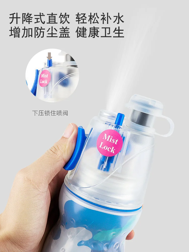 

Sports Spray Water Bottle Male Basketball Student Multi-Functional Military Training Kettle Large Capacity Heat and Cold