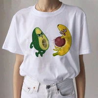 korean fashion cute short sleeve tees aesthetic oversize body white top kawaii avocado graphic t shirts summer clothes for women