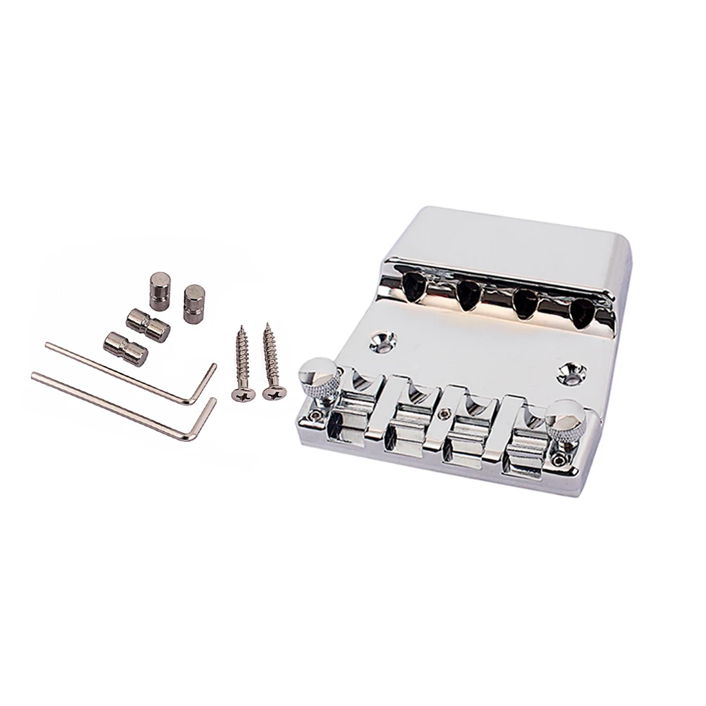 4 Бас седло мост 18 мм расстояние между строками из хромового сплава Регулируемый