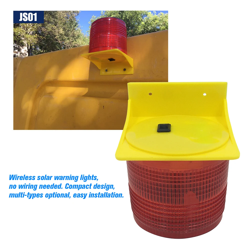 Сигнальные лампы на солнечной батарее 8 шт. светодиодные красные предупреждающие