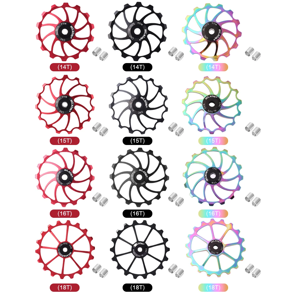 

Сверхлегкий керамический задний переключатель передач для велосипеда, 1 шт., 14T/15T/16T/18T, ЧПУ, алюминиевый сплав, направляющая для подшипника