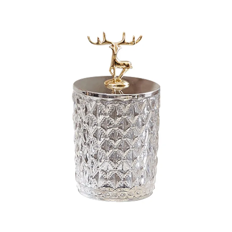 Европейский банка из хрустального стекла золотой чехол с лосем конфеты положить