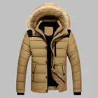 ЗимняяОсенняя мужская куртка, очень толстая, очень теплая, с подкладкой, с высоким воротником, мужская куртка для улицы