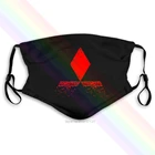 Винтажная классическая черная моющаяся многоразовая маска с логотипом Mitsubishi с 2 фильтрами PM2.5, 5 слоев