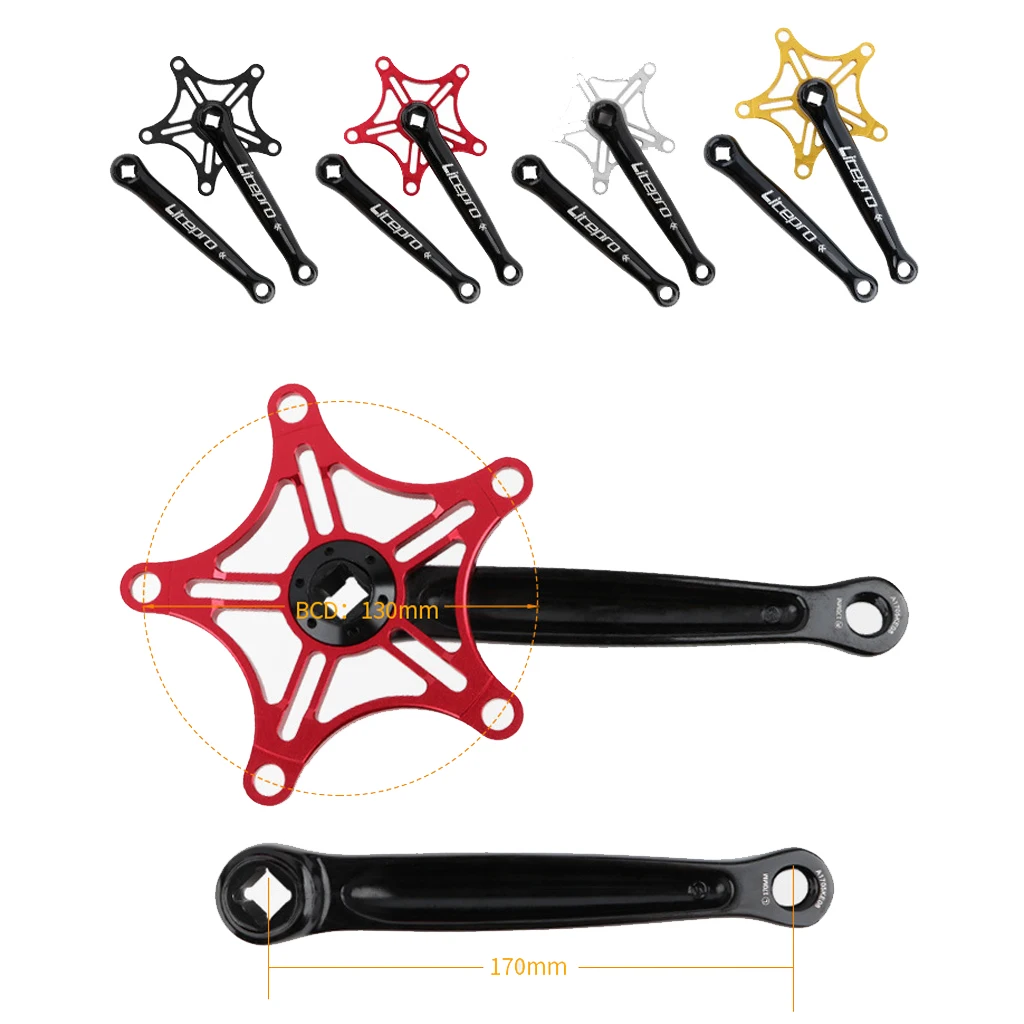 

170mm Crankarms 130 BCD Folding Bike Crankset for Single Bike