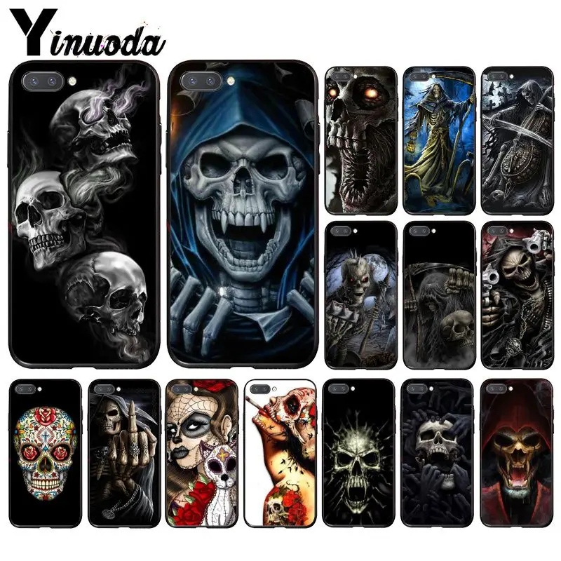 Чехол для телефона Yinuoda Grim Reaper Skull Skeleton Huawei Honor 8A 8X 9 10 20 Lite 7A 5A 7C 10i 9X pro Play 8C|Бамперы| |