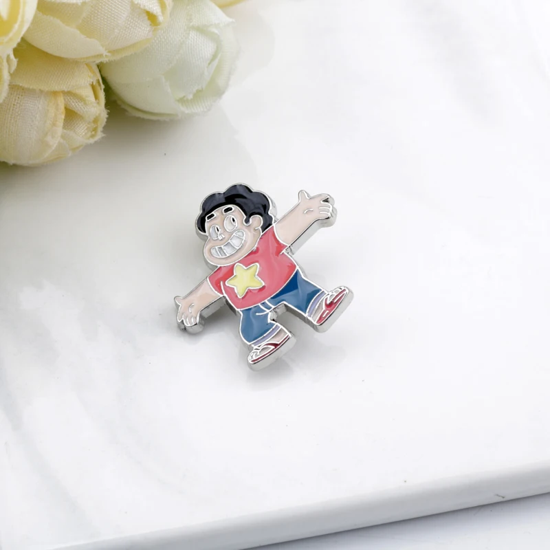 Брошь в виде Стивена Вселенная ювелирное изделие модная эмалированная булавка