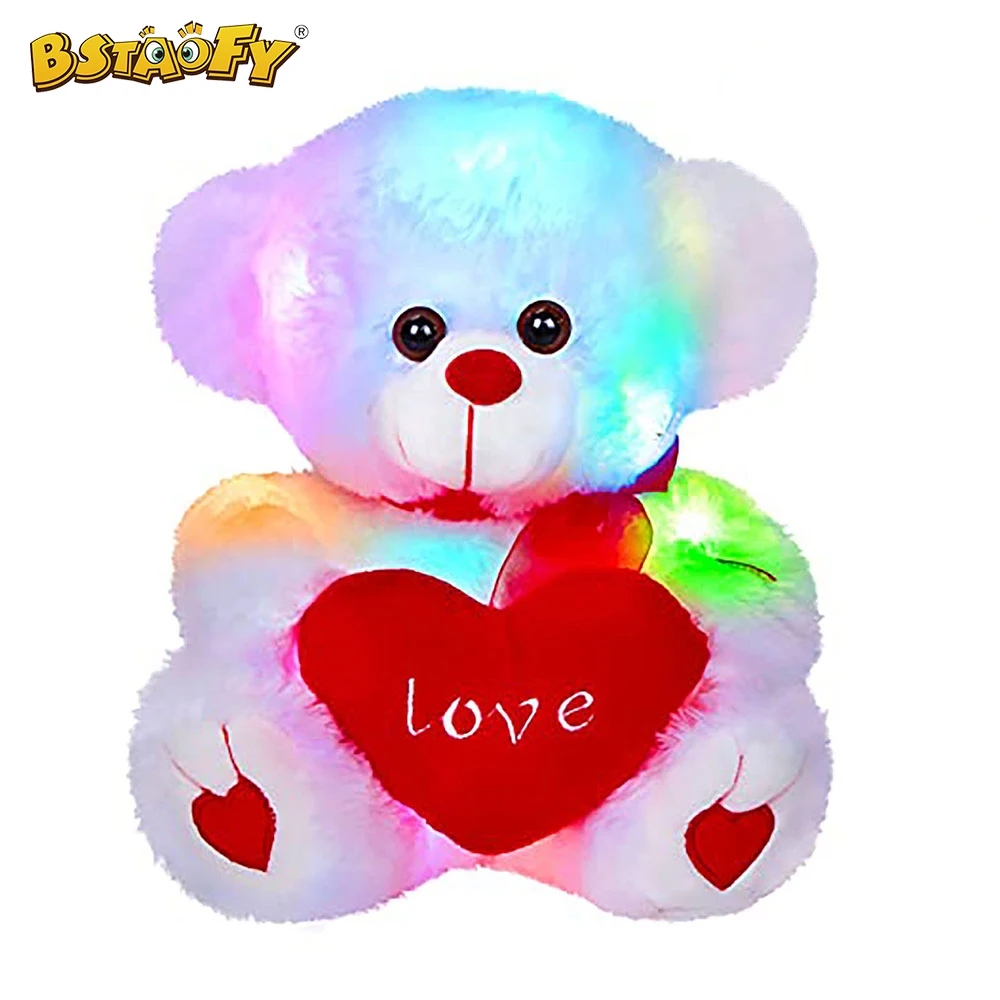 

Bstaofy LED Teddy Bear Light up Stuffed Animal Plush Toy with Nightlights Gifts for Toddler Kids Birthday Mother's Day Christmas