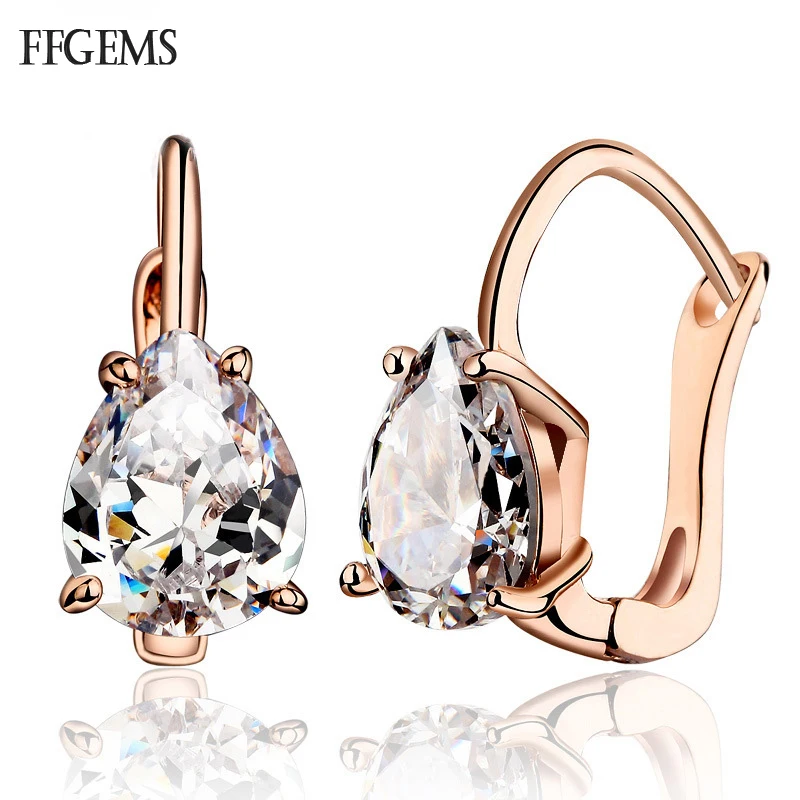 Женские серьги из серебра 100% пробы с мусанитом сертификатом 6 х8 мм