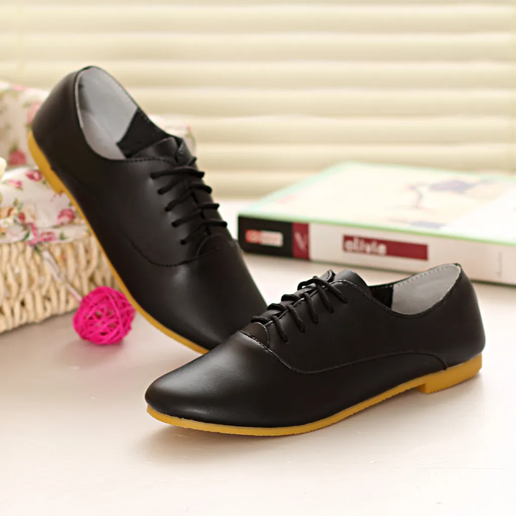 SAGACE Shoes Woman Student PU Leisure Simple Walking Sneakers Small White Casual Round Toe Flat | Обувь