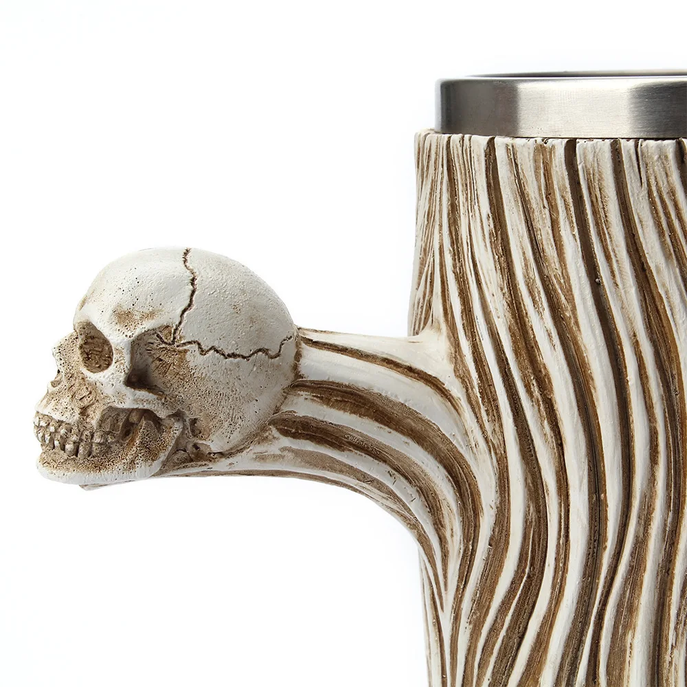 

Skull Deadwood Resin Cup Retro Double-decker Beer Maker with removable liner for cleaning