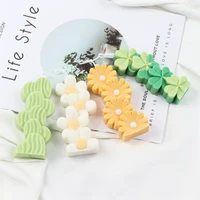 malposed camomile candles silicone molds lucky four leaf clover resin craft moulds striated heart cactus soy wax for soap making