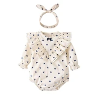 summer infant clothes set newborn baby girls cute princess bodysuithairband 2pcsset toddler girls fashion jumpsuit 0 2y