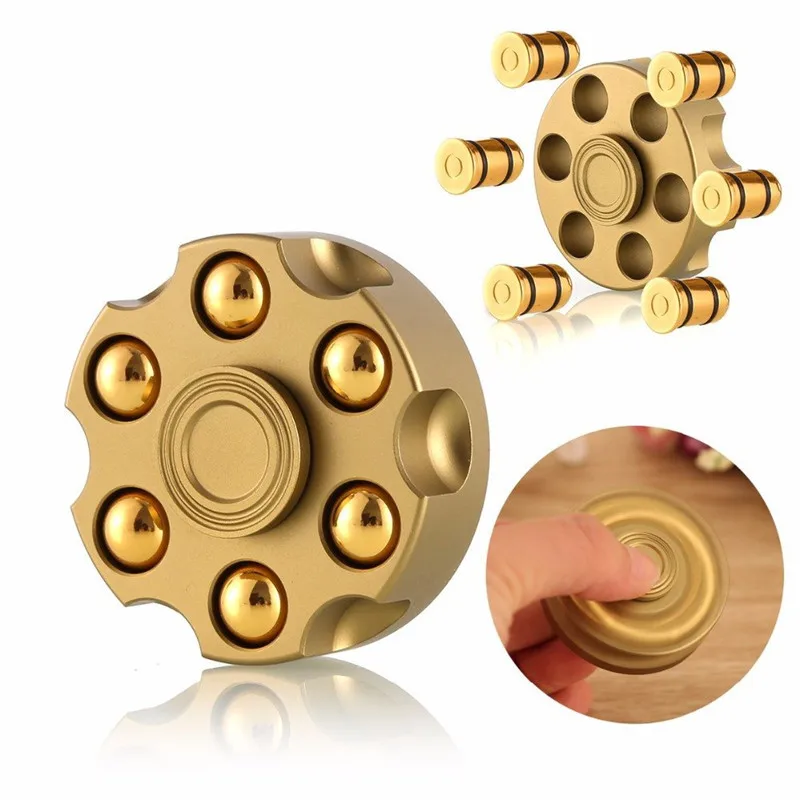 

Bronze Finger Gyro Revolver Magazine Detachable Rotating Leisure Finger toy Decompression toy Figet toys