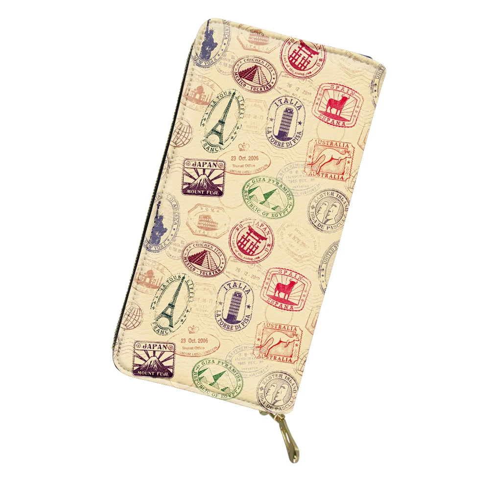 Длинные женские кошельки THIKIN с рисунком из мультфильма Лондона Биг-Бена и флага