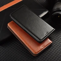 crazy horse genuine leather phone case for motorola one power 2 vision action pro zoom hyper macro flip stand phone cover coque
