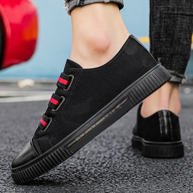 

New Design Casual Man And Women Fashion Leisure Latest Students Elastic Laces Canvas Sports Affordable Lazy Shoes