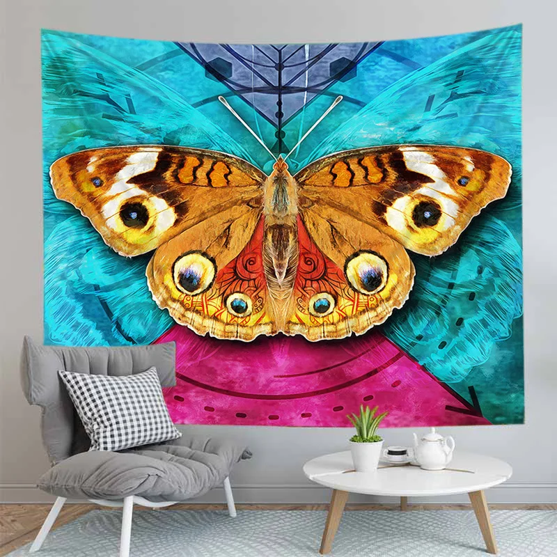 Красивые насекомых настенный гобелен одеяло с бабочками покрывало Коврик для