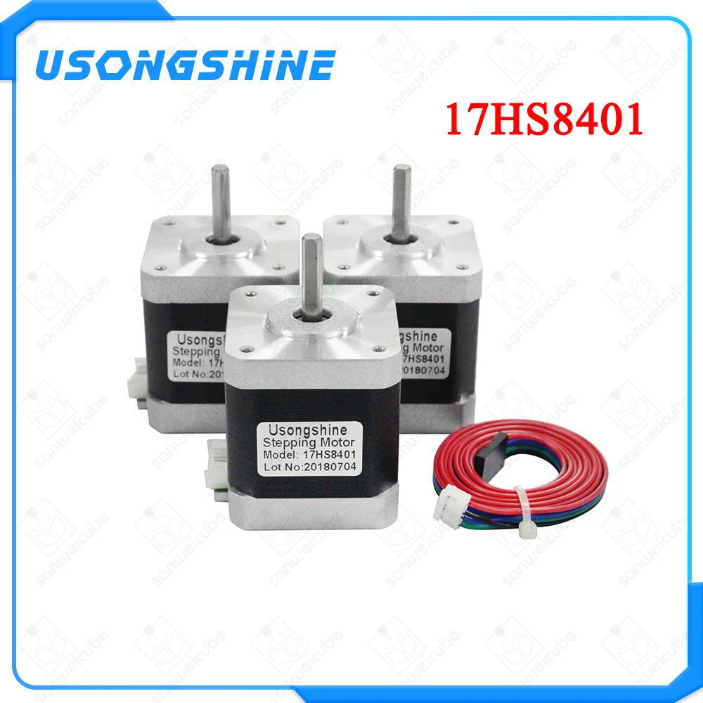 Usongshine 5 шт./лот 4-свинец 17HS8401 мотор Nema17 шаговый двигатель с проводами 42 двигатель 1.8A CE Рош ЧПУ лазер для 3D принтер моторы
