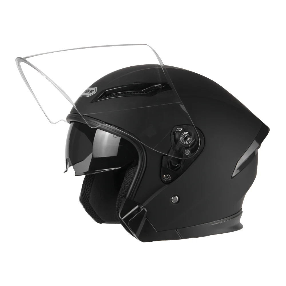 A6 Matte Black HEROBIKER мотоциклетный шлем для мужчин для мотокросса Casco Moto шлем для мотогонок полулицевой шлем - Цвет: A6 Matte Black