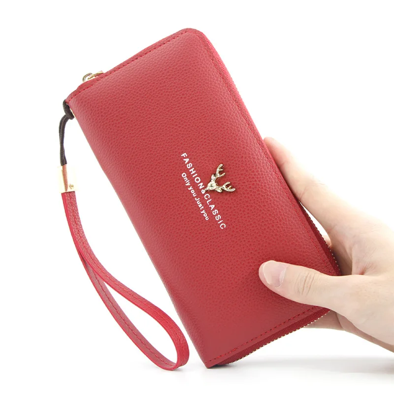 

New Fashion Women's Clutch Portefeuille Wallet Large Capacity Purse Long Short Coin Pocket PU Leather Ladies Designer Wallets