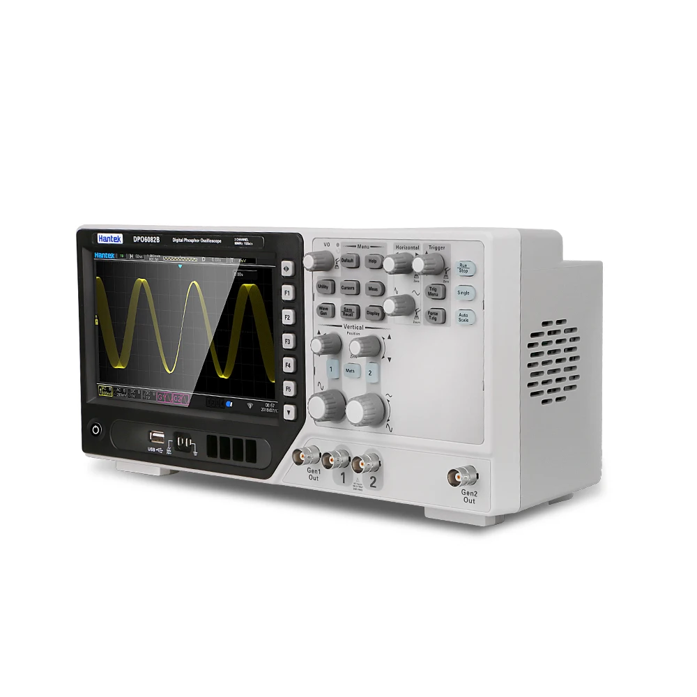 Hantek DPO6082B DPO6102B DPO6202B цифровой осциллограф 80 МГц 4 канала 1gsa/s 7 ''Tft Lcd 6 в 1