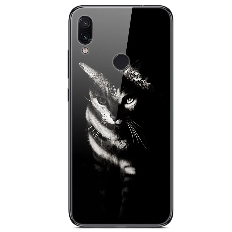 35 Для Xiaomi Redmi Note 7 Чехол из закаленного стекла твердая задняя крышка для Xiomi Redmi Note7 мягкий чехол для телефона бампер на Redmi Note 7 Pro - Цвет: 35