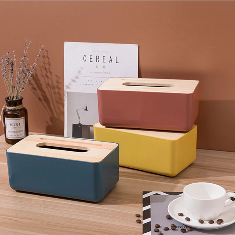 

Nodic Tissue Box with Cover Tissues/Wipes Storage Boxes Home Office Storage Napkin Tissue Holder Table Napkins Tissue Paper Case