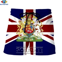 sonspee 3d british flag print shorts windsor dynasty elizabeth badge casual casual noble sports shorts new trend oversized pant